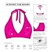 JEUROT Triangle Bikini Tops for Women Halter Bikini Top Push up Bathing Suit Top V Neck Full Coverage Swimsuit Top Beach Travel Outfits Summer Fashion Clothes (XXL) Hot Pink