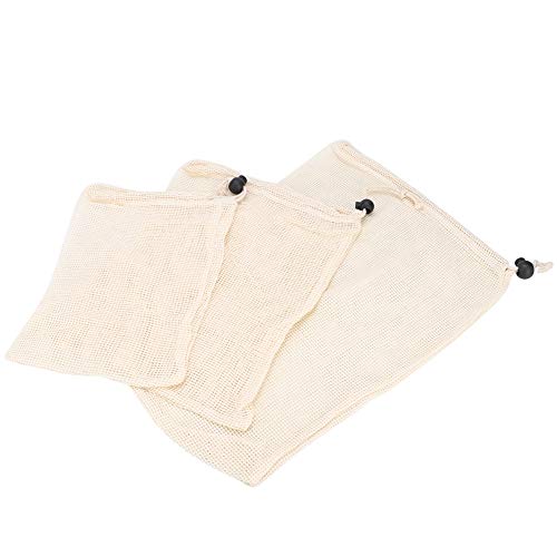 Preisvergleich Produktbild FOTABPYTI Küchen-Aufbewahrungstasche, Küchenorganisator Baumwoll-Netzmaterial Umweltfreundliche Kordelzug-Netz-Tasche Lebensmittel-Tasche und Kinderspielzeug-Aufbewahrungstasche Einkaufstasche