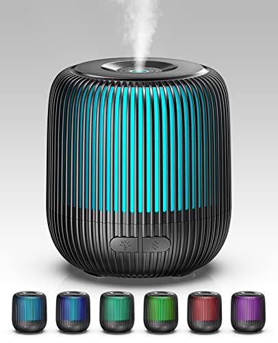 Jack & Rose Small Diffuser For Office Room Home, 140Ml Air Diffuser, 7 Colors Changed Essential Oil Diffuser, Auto Off Function For Sleep Relax Work #TOP7