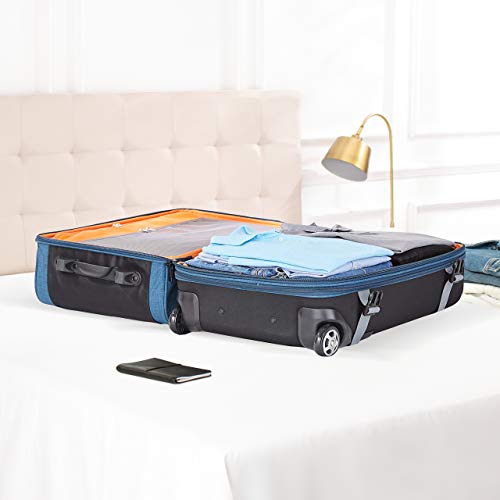 Amazon Basics Rolling Travel Duffel Bag Luggage with Wheels, Medium, Green