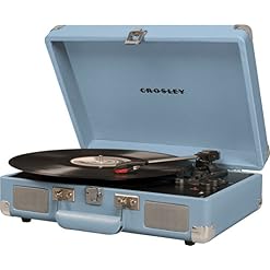 Crosley Cruiser Deluxe Platine Vinyle tourne disque à 3 vitesses 33/45/78 avec Haut Parleur Intégré – Bleu - Les Beatles, Paul McCartney, John Lennon, RIngo Starr, George Harrison Crosley Cruiser Deluxe Platine Vinyle tourne disque à 3 vitesses 33/45/78 avec Haut Parleur Intégré - Bleu – Image 3