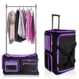 Garment bags for travel,28'dance bag with coat hanger, clothes rack dance suitcase, clothes rack for hanging clothes,Rolling garment bags with wheels