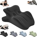 RSN Ergonomic Foam Wedge Pillow, 27° Angled Support for Neck and Waist, Multi-Position Support Pillow (Black)