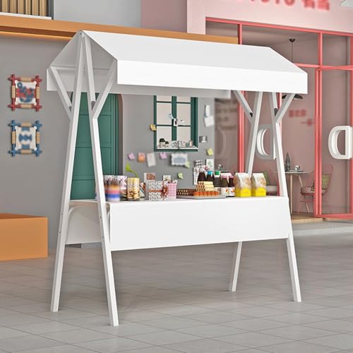 Carrito de alimentos plegable con ruedas, quiosco móvil para granjeros, mercados, puestos de concesión, perfecto para pasteles, frutas, flores, venta usada