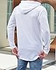 AIYINO Men's Long Sleeve Hoodie Workout Gym Sweatshirt Muscle Fit Fashion Athletic Hoodies Pullover Cotton Hooded T-Shirts L White #4