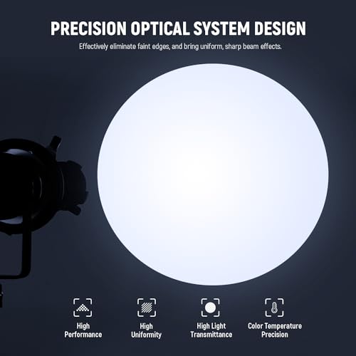 Image of NEEWER Spotlight Snoot with 20 Projection Lens, Adjustable Focus, 16 Metal Gobos 5 Color Gels, Bag, Conical Snoot for Bowens Mount LED Continuous Output Lighting Studio Video Light Up to 300W, LS-39