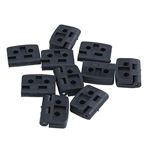 BABOS 10 cerniere rinforzate in plastica nera, 40