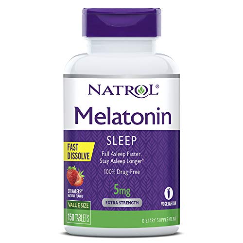 Natrol Melatonin Fast Dissolve Tablets, Helps You Fall Asleep Faster, Stay Asleep Longer