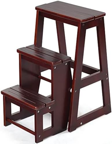 踏み台 脚立 折りたたみ式 3段式 ステップチェア ステップスツール 木製 (ナチュラル)