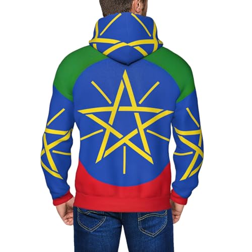 Sweat à capuche Éthiopie zippé en polyester doux pour le quotidien