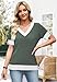 St Patricks Day Shirt Women Women's Fashion Fall Spring Tops Vacation Cruise Outfits Summer V Neck Short Sleeve Sweaters Teacher Clothing Business Casual Dressy Trendy 2026 Color Block Green