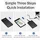 EasyULT Externes Festplattengehäuse 2.5 Zoll USB 3.0, USB 3.0 auf SATA III 5 Gbps Festplatte Gehäuse Case für 7mm 9.5mm SATA SSD HDD, Werkzeugfreie Montage, UASP Beschleunigung(Schwarz)
