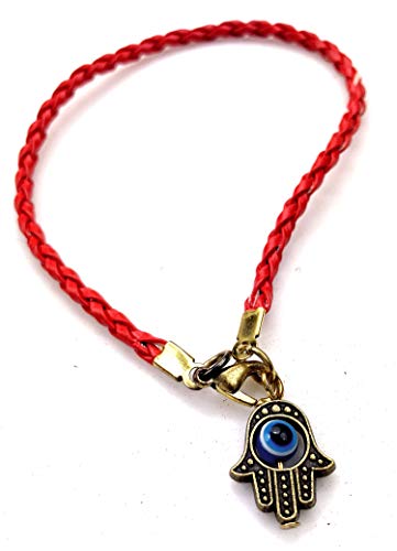 Kabbalah Red String Bracelet Against Evil Eye with Hamsa Hand