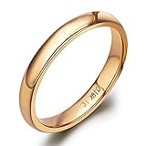 Daesar 18K Yellow Gold Engagement Ring for Her High Polished Engagement Rings Gold Ring Size 10