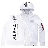 hoodie kleid Die 3-teilige Kapuze ist aus doppeltem Stoff mit großem Alpha Logo Druck
