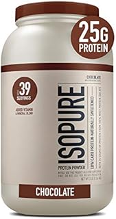 Isopure Protein Powder, Whey Protein Isolate Powder with Vitamin C & Zinc for Immune Support, 25g Protein, Low Carb & Keto Friendly, Flavor: Chocolate, 3 Pounds (Packaging May Vary)