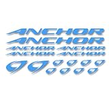 【ANCHOR】アンカー対応 ステッカーSET 防水■大小セット■カッティングステッカー■ロードバイク、クロスバイク、レーシングバイク、フレーム、カーボンフレーム、RS6 RL1 RP8 ブリジストン・ブリヂストン互換 (アクア)