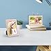 4x6 Pink Enamel Picture Frames - Metal Gold Edge - Cute Frame for 4 x 6 Inch Photos Pictures Artwork - Real Glass - With Tabletop Easel Stand - Hanger for Wall Mount Display (2 Pack)