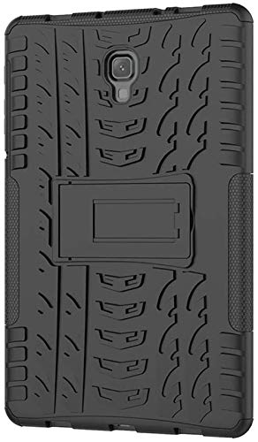 Image of MoreFit Hybrid Back Cover Case with Kickstand Wheel Pattern for Samsung Galaxy Tab S3 / SM-T820 / T825 - Black