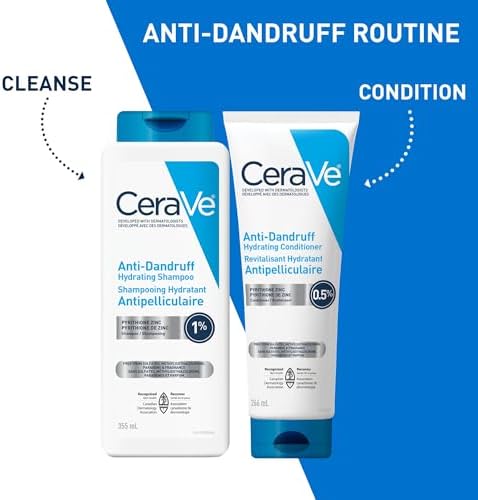 CeraVe Anti-Dandruff Hydrating Shampoo for Men & Women, Gently Cleanses Scalp & Hair While Reducing Flakes, Itchiness, and Irritation, Paraben-Free, Sulfate-Free, Suitable for All Hair Types. 355mL — view 9