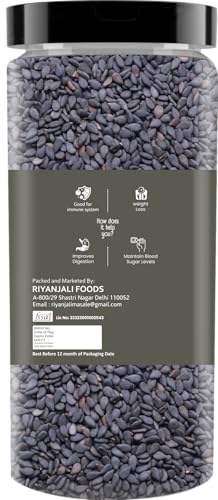 Image of BOKF Black Sesame Seeds | Kala Till | Rich in Protein and Dietary Fibre | Weight Management seeds | Antioxidant rich | Good for diet inch (250 Gram)