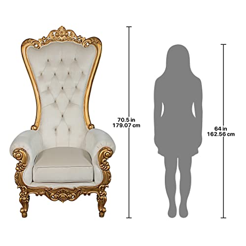 Design Toscano Contessa Stylish Baroque Throne Chair, 70.5 Inch, Gold #TOP5