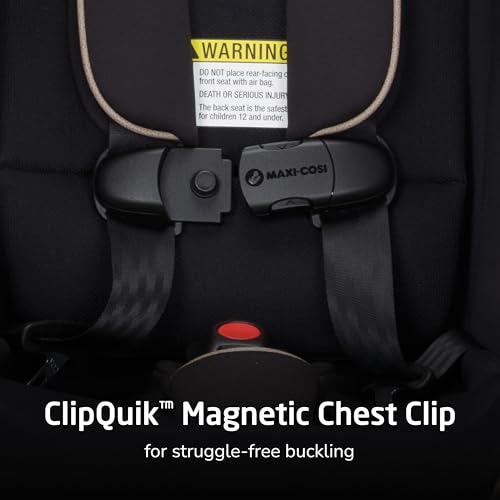 Image of Maxi-Cosi Kani 4-in-1 Infant Kids Convertible Car Seat, Rear-Facing Forward-Facing Carseat, Booster, Slim Fit, Magnetic Buckle, 5-Position Recline, Fits 5-100 lbs, 19-57 in, Caspian Caviar