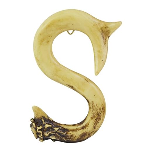 Pine Ridge Personalized Name Art 6" Antler Letter "S" Home Decor - 3D Western Decorative Hanging Wall Letters Decorations Deer Antler Monogram Hunting Sign Design - Unique Gift Ideas