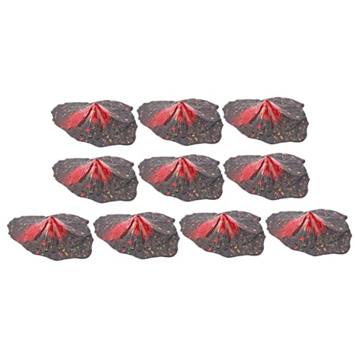 Toddmomy 10Pcs Plastic Volcanic Model Micro Landscape Decor for Home Office Present Realistic Volcanic Eruption Craft with Vivid Details and Beautiful Texture