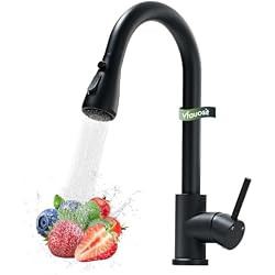 Kitchen Faucet with Pull Down Sprayer, Brushed Nickel High Arc Modern Classic Sink Faucet Stainless Steel Fit for 1 or 3 Hole for Pot Filler Bar Farmhouse Laundry Rv