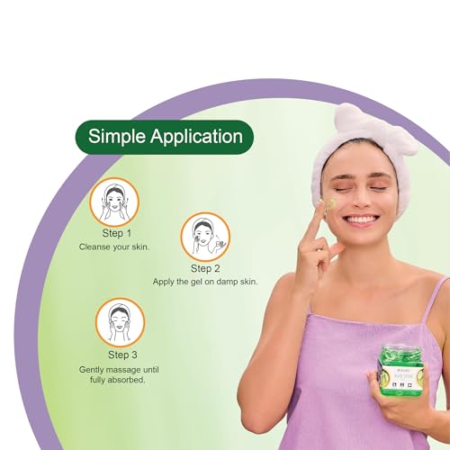Image of DR.RASHEL | Aloe Vera Gel | 100% Pure Aloe Vera Extract | Soothes, Hydrates & Repairs Skin | For Face, Body & Hair | No Parabens, SLS or Silicones | 380ml Each | Pack of 2