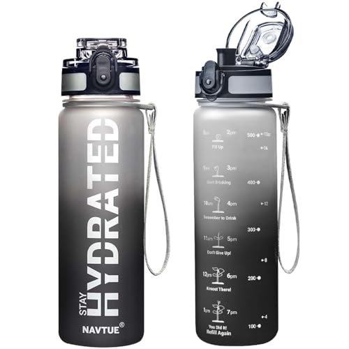 Image of Water Bottle 16.9 oz Motivational Time Marker Tritan Bottle