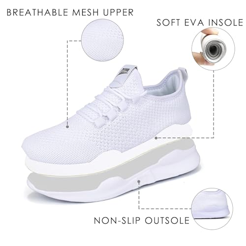 Miniatura 4 de Zapatillas Deportivas Para Hombre Para Correr Descalzos Para Hombre, Para Caminar, Tenis, Gimnasio, Casual, Ligeras, Para Hombre, White, 42 1 3 Eu