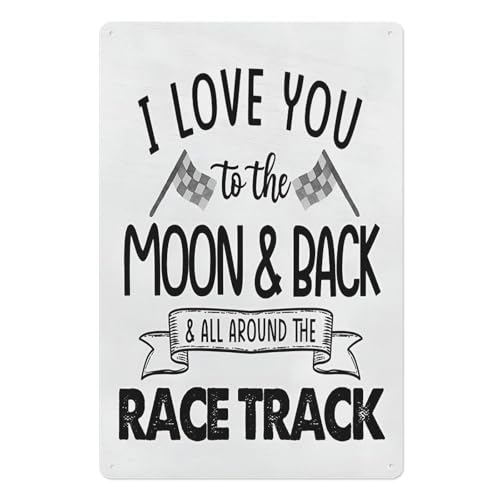 I Love You To The Moon And Back And All Around The Race �u���L�Ŕ����A�_�ƃ��[�V���O�`�F�b�J�[�t���b�O���^���u���L�T�C���z�[���{�[�C�Y���[���f�R���[�V�����v���[�N 8x12�C���`