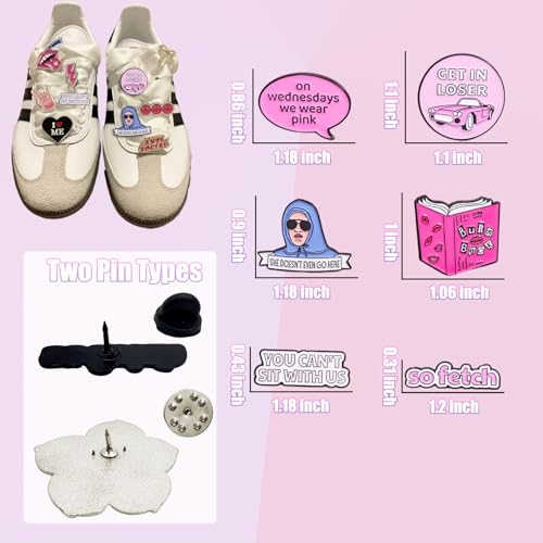 Image of 25PCS Pink Pins for Sambas - Mixed Cute Shoe Charms for Sneakers, Socks - Enamel Funny Pins for Backpacks