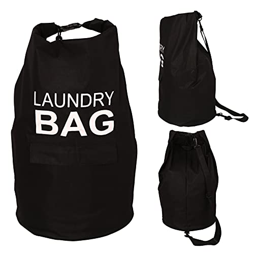 Kimmama 70L Waterproof Laundry Bag Backpack,Heavy Duty Laundry Bag with Strap,Dirty Clothes Organizer for Travel,Camping,College Dorm,Laundromat,Apartment