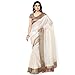 Rajnandini Women's Tussar Silk Plain Saree(JOPLNB3002_Off White_Free Size)