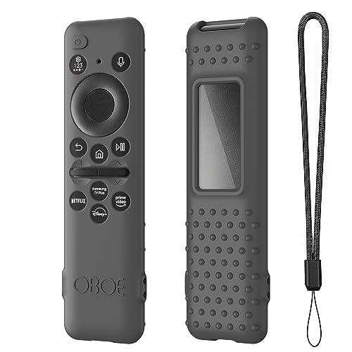 Image of OBOE Silicone TV Remote Cover for Samsung Smart TV Remote TM-2360 E, Dark Grey