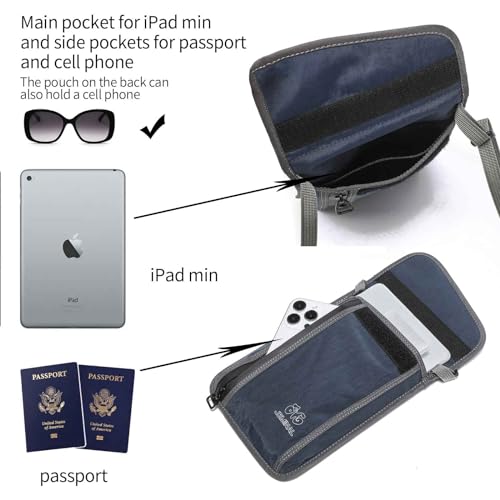 Image of JEMINAL Passport ID Crossbody Phone Bag for Men & Women: Waterproof Small Phone Shoulder Handbag for lighty Camp Jog Travel