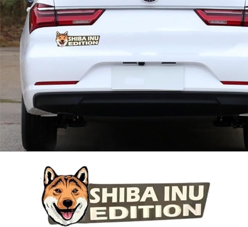 Dog Edition Car Badges Laser Cutting Car Vehicle Emblem,3D Car Badge Automotive Decals Stickers Funy Animal Decor Car Accessories Gifts for Car Truck Rv Boat Exterior Decoration (Shiba Inu) image 2