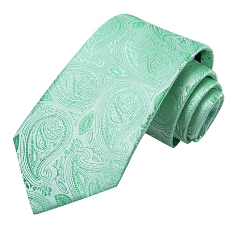 Image of Hi-Tie Men 63inches Tie Set Extra Long Necktie Paisley Tie Pocket Suqare Cufflinks Big and Tall Men Tie