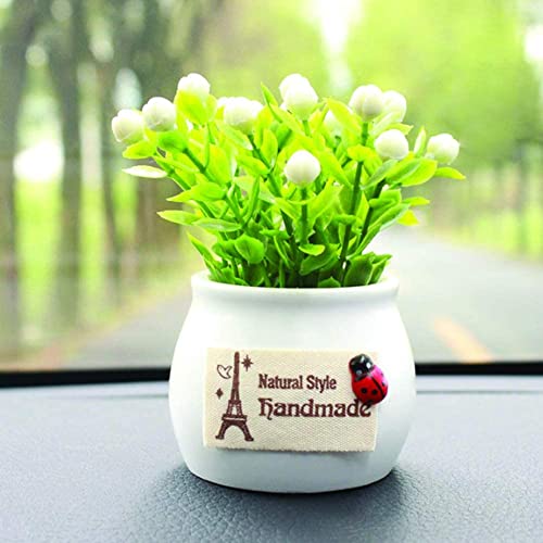 Image of Yagzon Car Dashboard Accessories Adorable Flower Pot with Anti Slip Pad and Car Perfume Car Dashboard Idols and Showpiece car Interior Accessories and Gadgets (Car Flower Pot)(Fragrance 10gm)