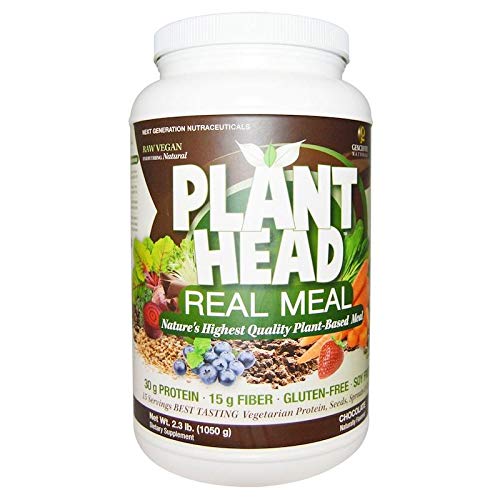 Genceutic NaturalsPlant Head, Real Meal, Chocolate, 2.3 lb (1050 g)