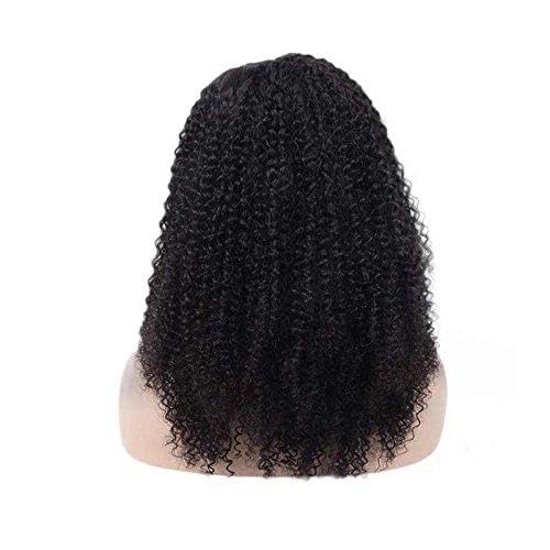 Virgin Mongolian Afro Kinky Curly Lace Wigs Glueless Lace Front Human Hair Wigs Free Part Human Hair Full Lace Wigs for Black Women (16inch, lace front wig)