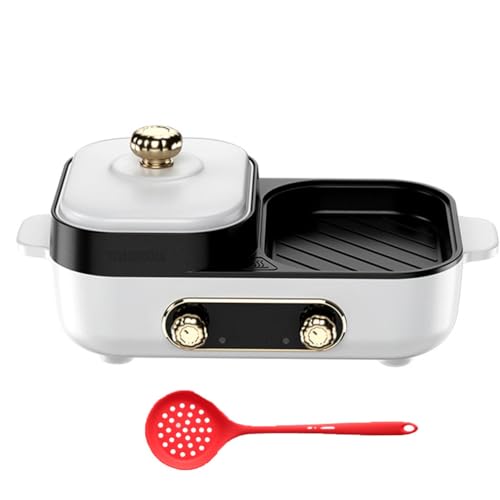 YIGECHENXIN Parrilla Antiadherente Portátil De 1600 W para Uso Doméstico, Multifunción, Extraíble para Interiores, para Barbacoa Coreana, para Cocinar Al Vapor.