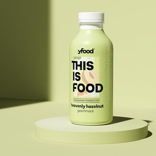 yfood Trinkmahlzeit Heavenly Hazelnut - 12 x 500 ml für unterwegs & stressige Tage - vollwertig & ready-to-drink mit 30 g Protein, 26 Vitaminen und Mineralstoffen - inkl. 3€ Pfand