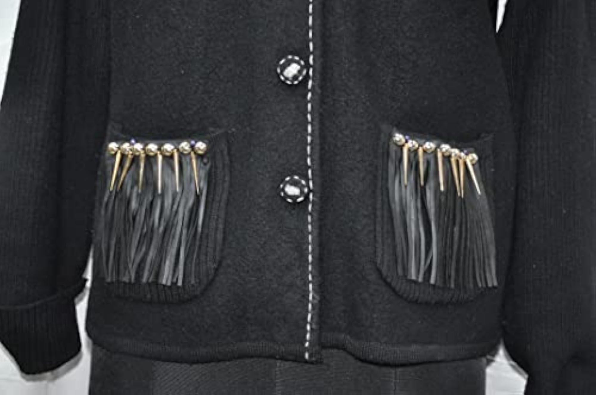 Spikes Tassel Blazer Epaulet with Spikes Brooch