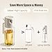 MDZF SWEET HOME Oil Sprayer for Cooking, 18.6oz/550ml 2 in 1 Olive Oil Dispenser Bottle for Kitchen, Oil Mister Spray Bottle for Cooking, Air Fryer, Salad, Frying, BBQ (Creamy White)