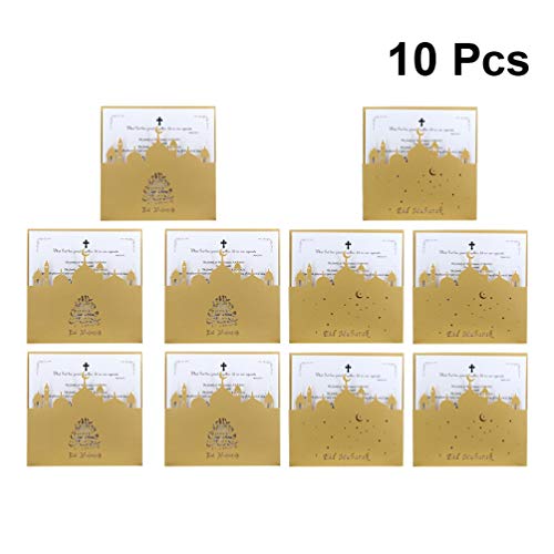 Cartas de convite Amosfun para festa com cartas vazadas da igreja, cartões de felicitações de festa