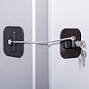 Refrigerator Lock,Fridge Lock with Keys,Freezer Lock and Refrigerator Lock for Child Proof(Fridge Lock-Black 1Pack)